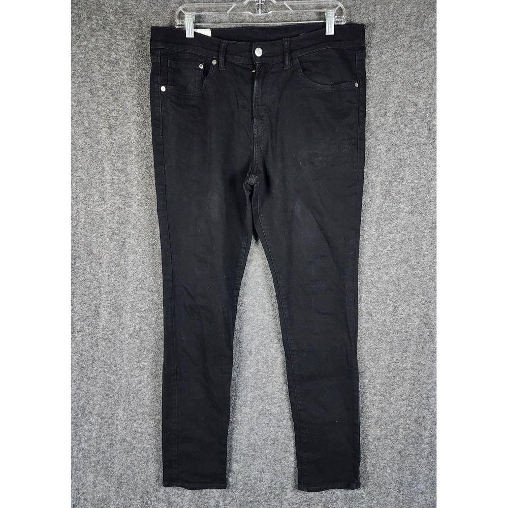 H&M Jeans Women 36 Skinny Coupe Moulante Black Stretch EUC